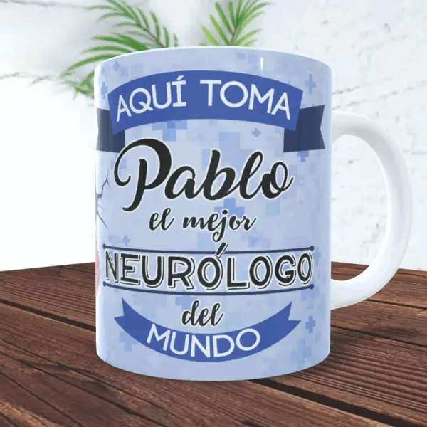 Personal de Salud - Taza personalizada con nombre (él) - Imagen 2